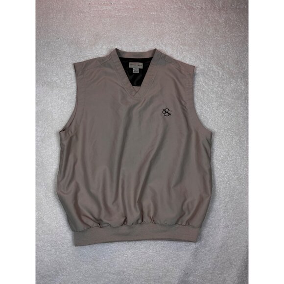 Cutter & Buck Mens V-Neck Sleeveless Pullover Vest Beige M - Picture 2 of 13